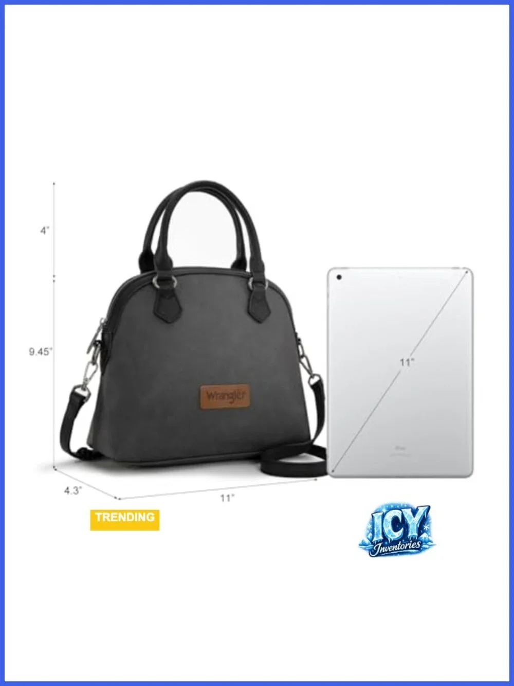 Faux Leather Satchel Bag with Crossbody Strap Women's Handbag